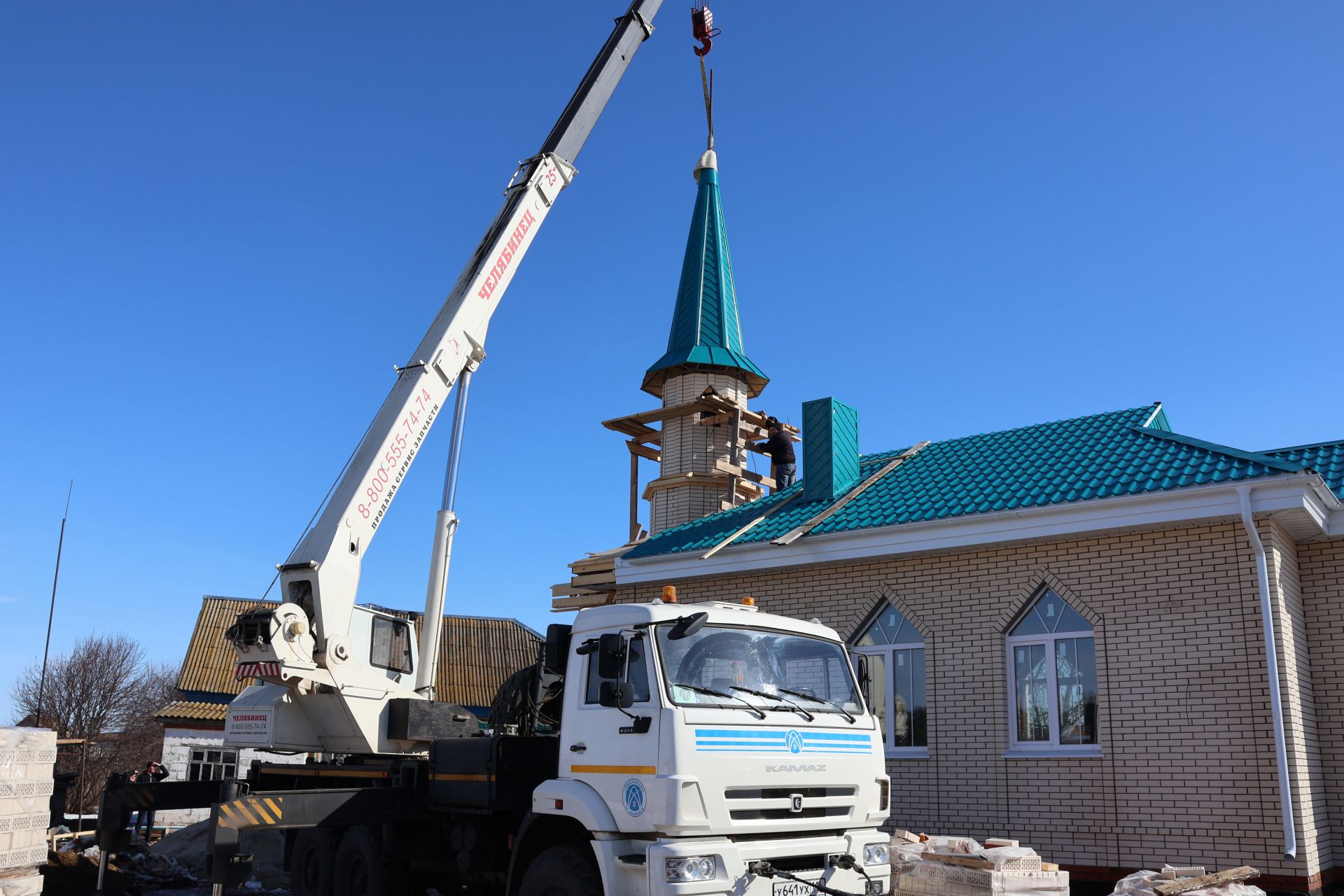 АЛЛАҺКА ШӨКЕР: Табанлыкүл авылы халкы бердәмлеге белән Аллаһ йорты төзелеп бетеп килә(+ бик күп фотолар)