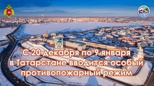 В Татарстане с 20 декабря 2021 года по 9 января 2022 года вводится особый противопожарный режим.