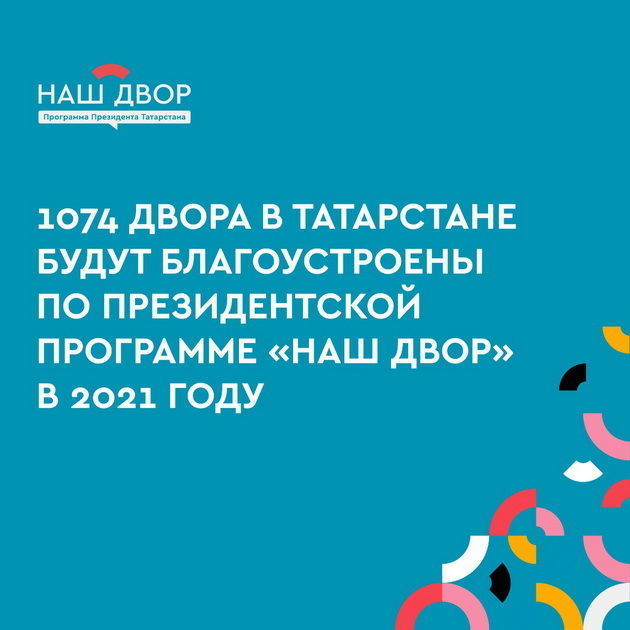 2021 елда Татарстанда 1074 ишегалды ремонтланачак